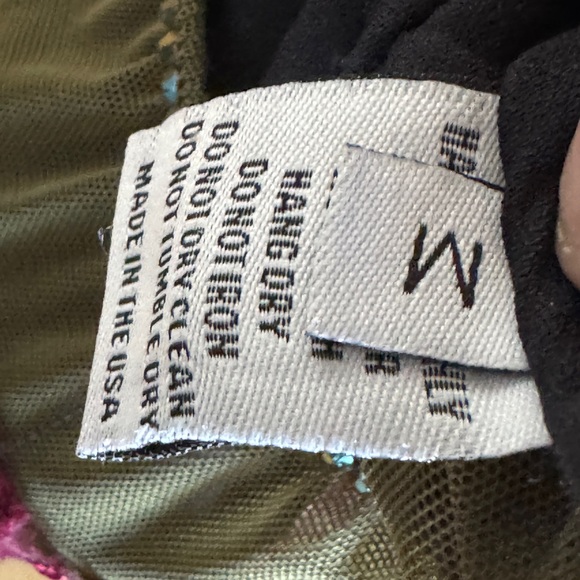 🫒Custom Patrick J Olive Green & Burgundy Dance Costume with Unique Fringe Skirt - Picture 8 of 9